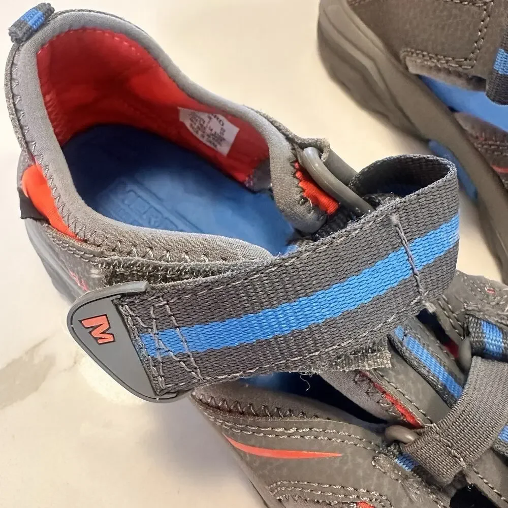 Merrell Kid's Hydro H2O Hiker Sandal Boys Size 4M Gray Gunsmoke water show